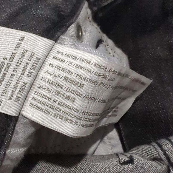 Abercrombie & Fitch Simone High Rise Super Skinny 4/27 Black Wash - Picture 7 of 10